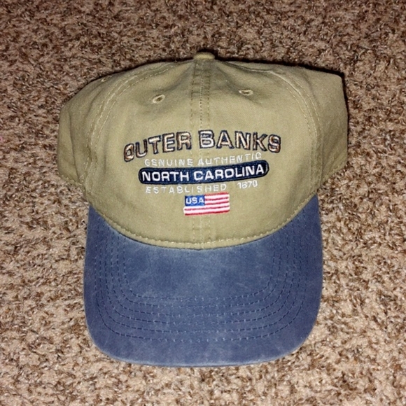Triangle Sport Headwear Outer Banks Beige Blue Dad Hat NWT - Picture 1 of 6